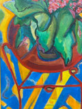 Painting 'Kalanchoe with Danish Stool' by Richard Fraenkel