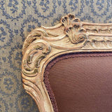 Pair of Painted Victorian Twin Beds with Upholstered Headboards