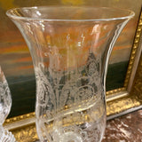 Pair of dolphin Baccarat candle holders
