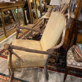 antler leather chair