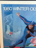 Framed 1980 Lake Placid Winter Olympics Poster
