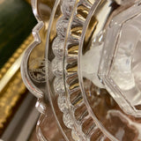 Pair of dolphin Baccarat candle holders