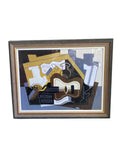 Framed Print of Guitar and Clarinet by Juan Gris