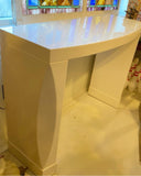 modern white laquer console table