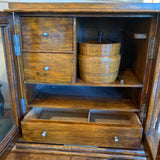 Oak Inlaid Cigar Cabinet