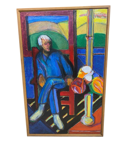 Painting 'Dad Seated in Chair' by Richard Fraenkel
