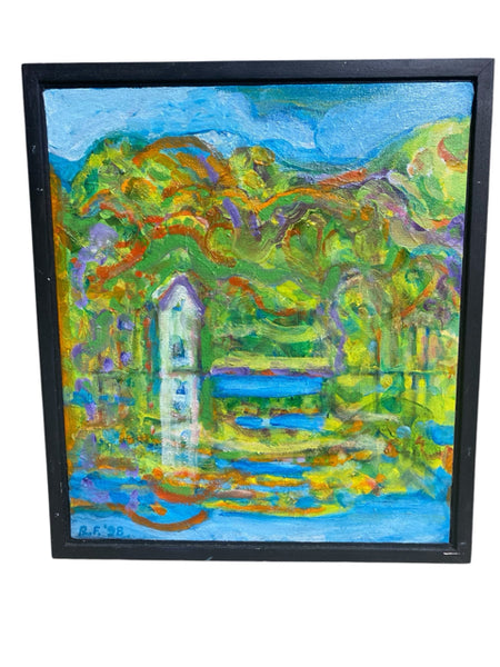 Painting 'Shore, Pawtucket River' by Richard Fraenkel
