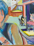 Painting 'Cafe le Grillon' by Richard Fraenkel