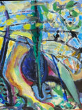 Painting 'Behind Mas de Bonnaud' by Richard Fraenkel
