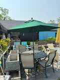 Tropitone Outdoor Set With 1 Dining Table With Umbrella And 4 Chairs