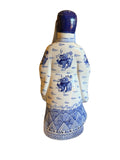 Pair of Chinese Blue and White Porcelain Deities