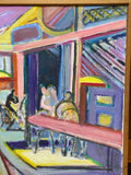 Painting 'Cafe le Grillon' by Richard Fraenkel