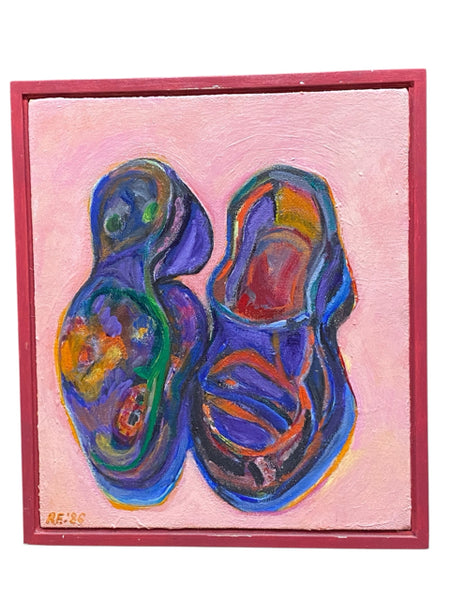 Painting 'Slippers of the Artist' by Richard Fraenkel