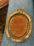Handpainted Portrait Miniature Of Woman In Red Cape