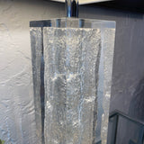 Pair of lucite lamps