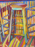Painting 'Three Bar Stools' by Richard Fraenkel