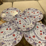 Set of 5 Mottahedeh Tin Plates