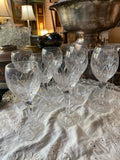 Set Of 9 Waterford Crystal Red Wine Glasses