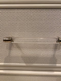 pair of white sparkle nightstands