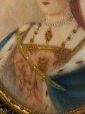 Handpainted Portrait Miniature Of Lady With Blonde Hair