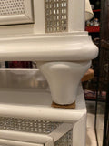 pair of white sparkle nightstands