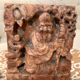 Carved marble chinese bookends