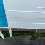 White Painted Full Size Curved Frame Bed with Side Rails /Slats