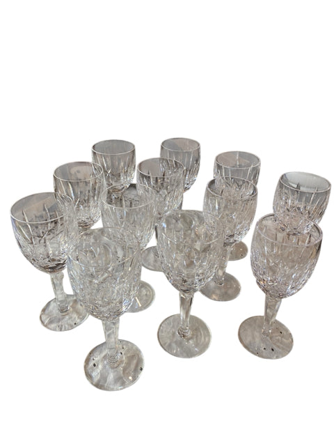 Set Of 12 Waterford Crystal Wine Glasses  Re Antiques