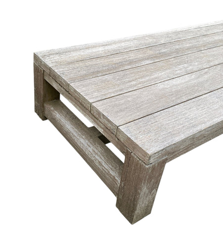 OUTDOOR wood coffee table