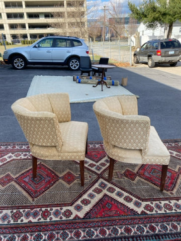 PAIR OF REGENCY CHANNEL BACK CHAIRS
