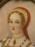 Handpainted Portrait Miniature Of Lady With Blonde Hair