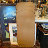 Black faux bamboo framed mirror