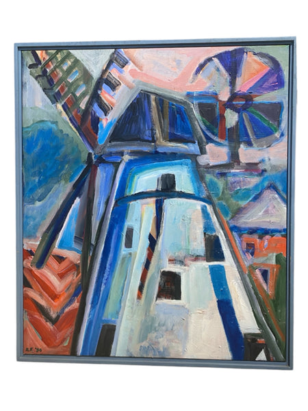 Painting 'Bonholm Windmill' by Richard Fraenkel