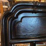Black faux bamboo framed mirror