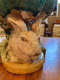 majolica rabbit compote dish