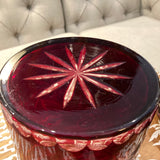 Red Bohemian Glass Ice Bucket