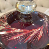 Red Bohemian Glass Ice Bucket