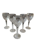Set Of 5 Waterford Crystal White Wine Glasses