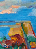 Painting Untitled Trestle Bridge In Yellow Frame by Richard Fraenkel
