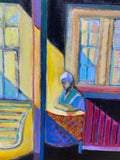 Painting 'Lauretta at Table' by Richard Fraenkel
