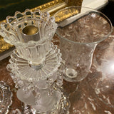 Pair of dolphin Baccarat candle holders