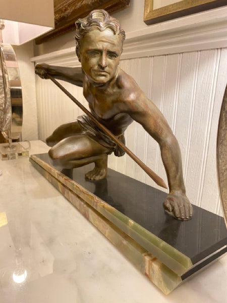 Man With Spear Sculpture