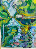 Painting 'Untitled' Abstract of Trees and Water by Richard Fraenkel