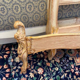 Pair of Painted Victorian Twin Beds with Upholstered Headboards