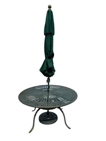 Tropitone Outdoor Set With 1 Dining Table With Umbrella And 4 Chairs
