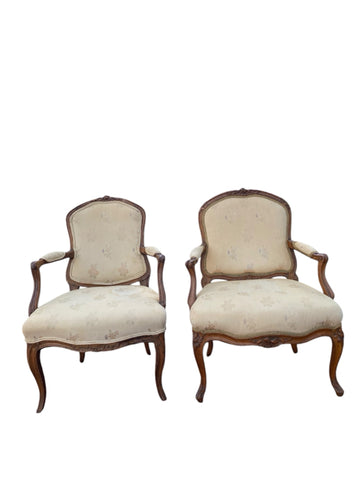 Pair (2) of Fruitwood Bergere Chairs