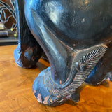 pair of wood carved foo dogs