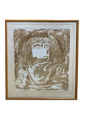 Watercolor of Figure Holding Flowers by Lee Godie