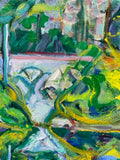 Painting 'Untitled' Abstract of Trees and Water by Richard Fraenkel