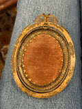 Handpainted Portrait Miniature Of Woman With Jeweled Cross